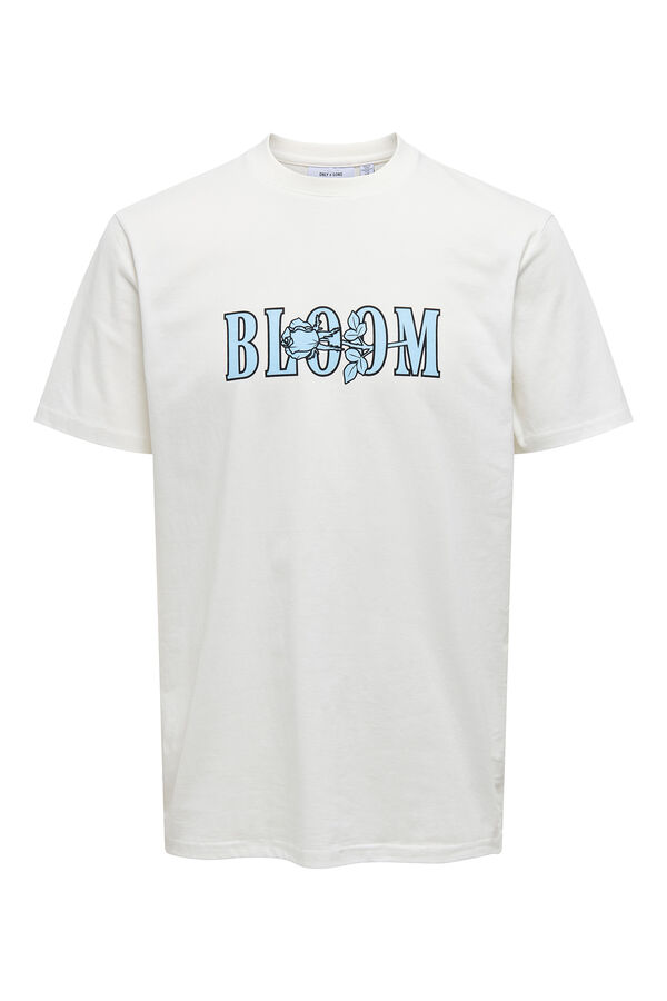 Only & Sons Camiseta masculina de manga curta com regular fit  branco