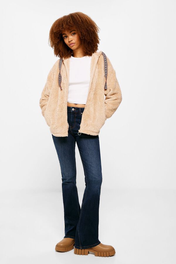 Springfield Sudadera Pelo Capucha nude