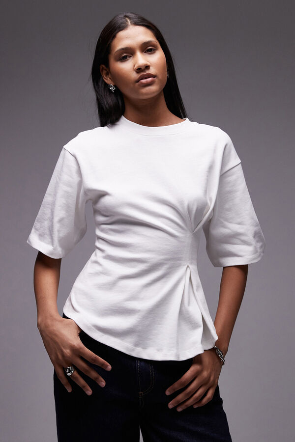 Topshop T-shirt de manga curta branco