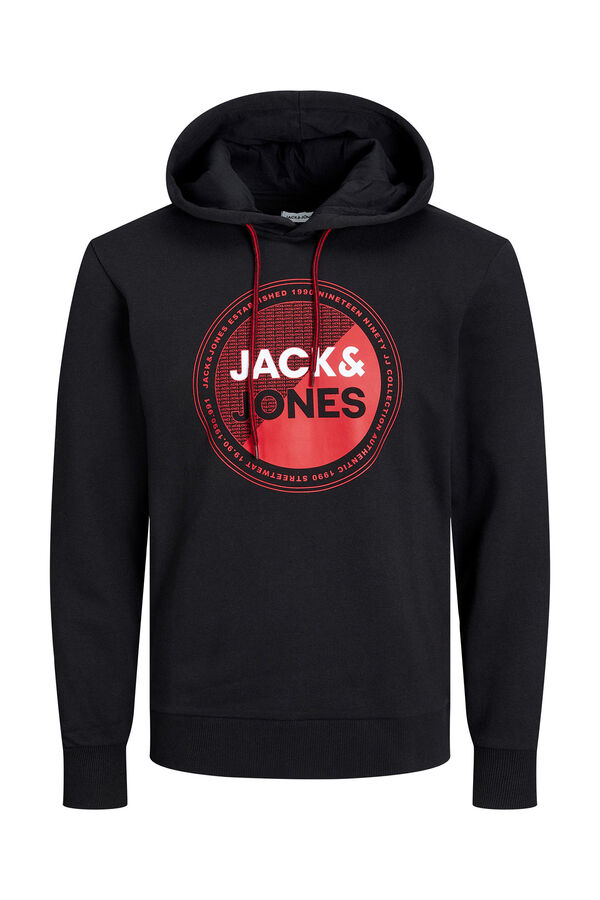 Jack & Jones Sudadera relaxed fit negro