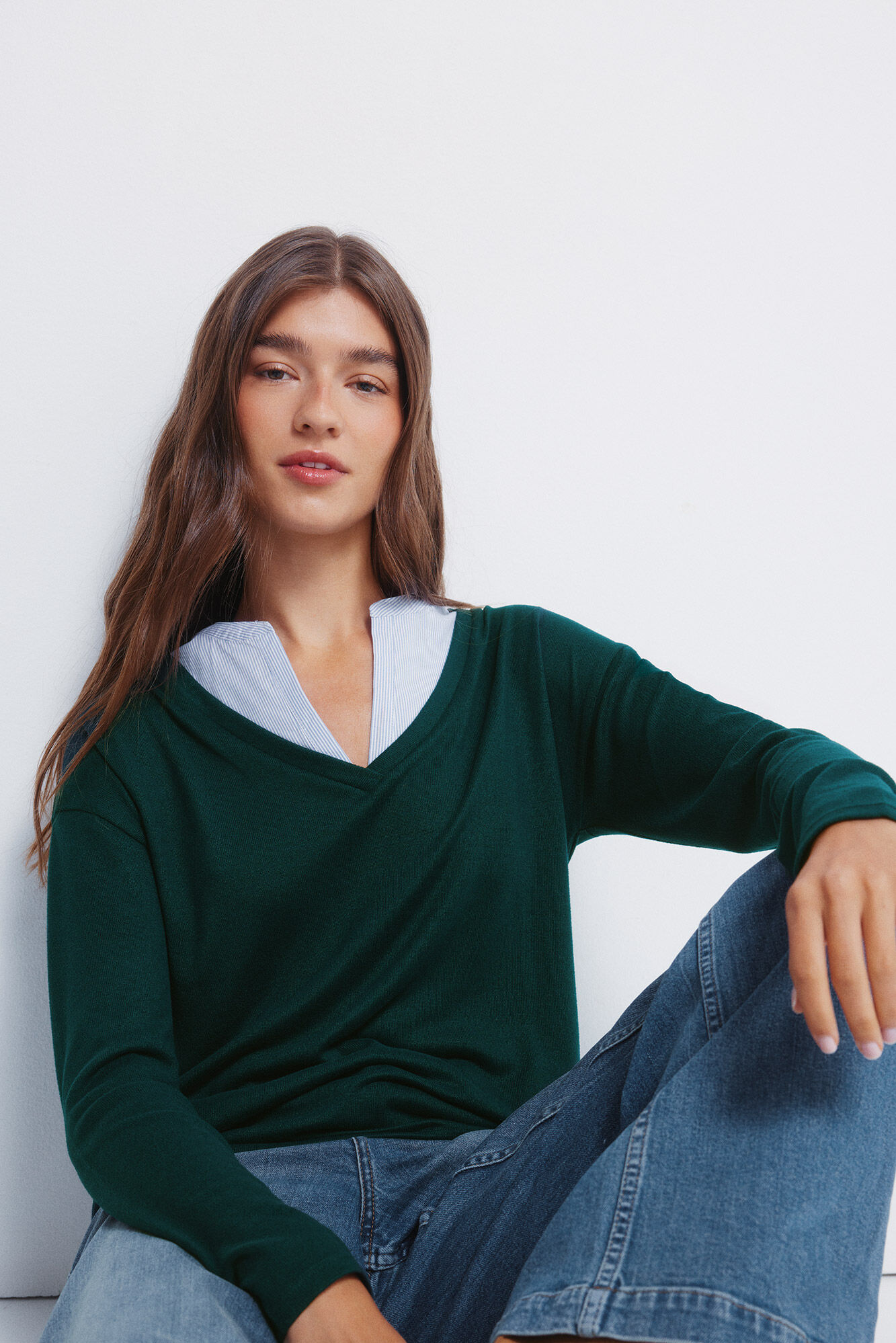 Springfield Camiseta cuello combinado