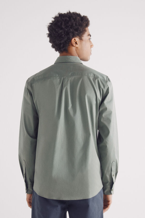 Springfield Camisa vestir elástica kaki