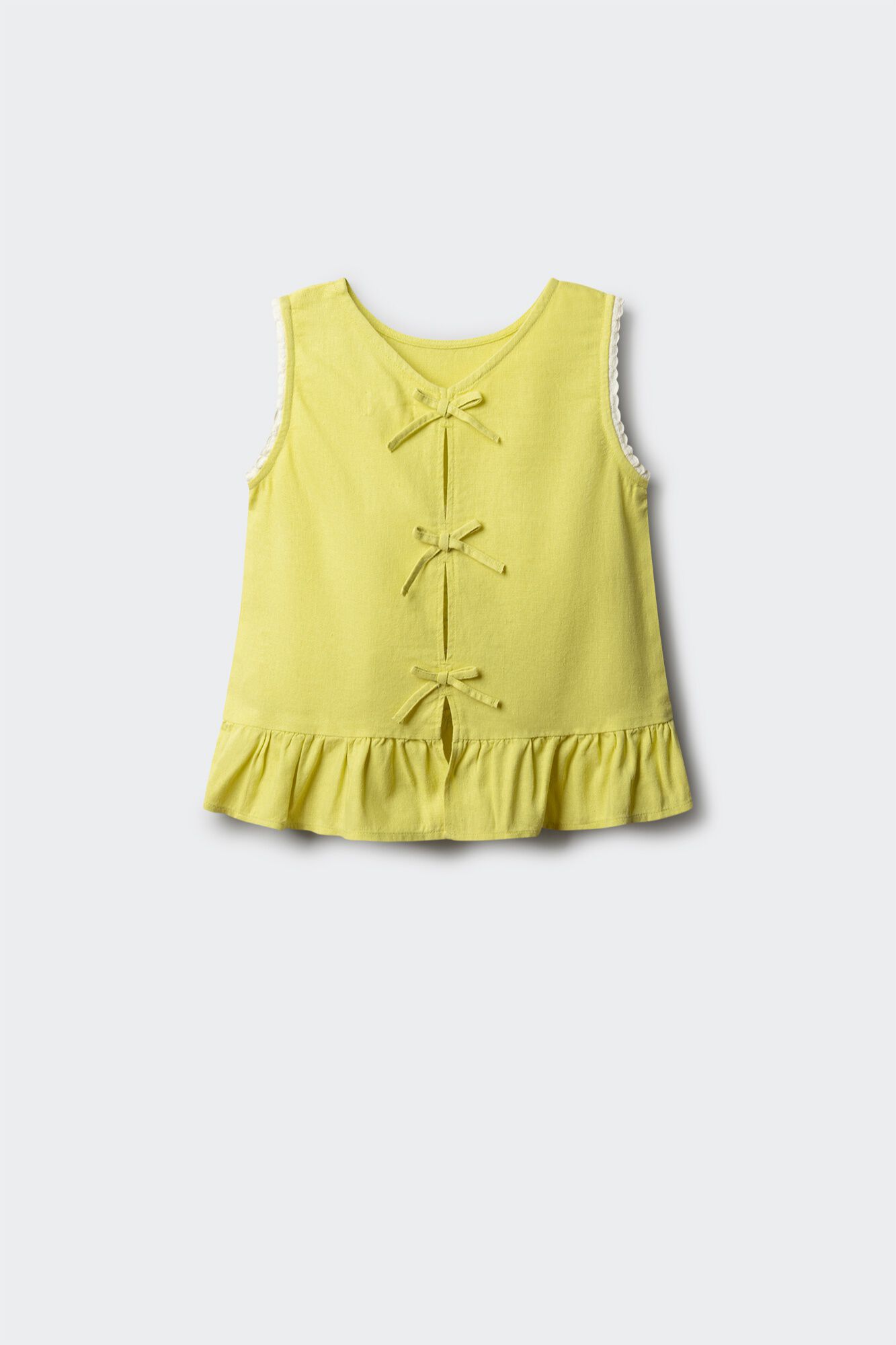 Springfield Kids Top de linho com la&ccedil;os menina