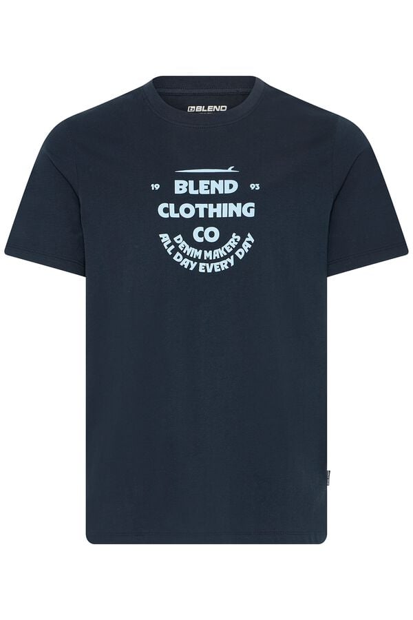 Blend PLUS T-shirt de manga curta tamanho grande azul