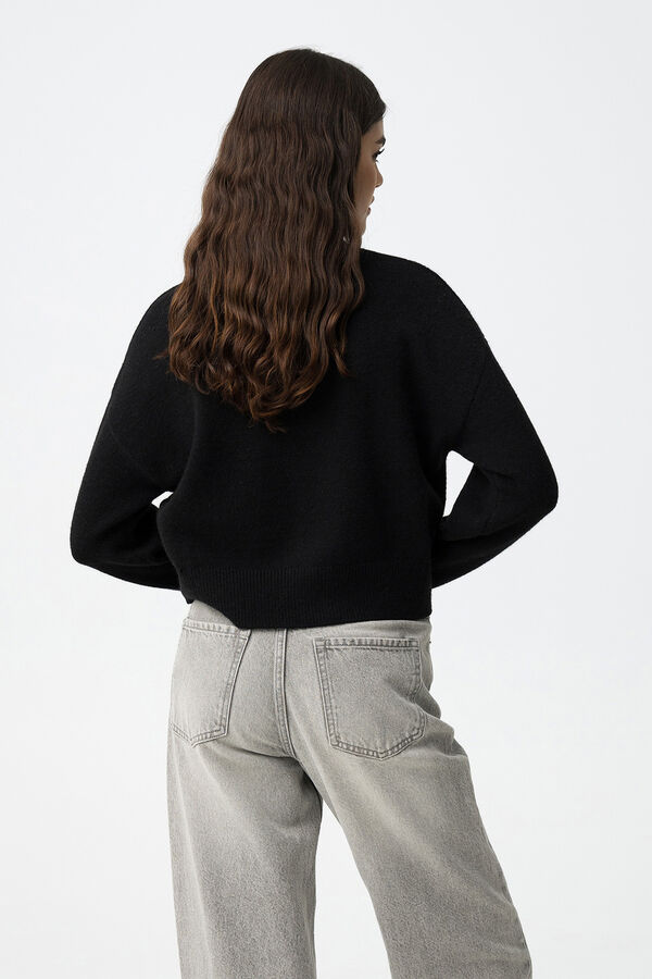 Tiffosi Camisola relaxado com costura frontal preto