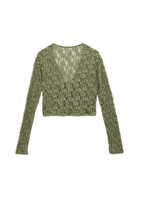 Koton Top casaco de malha de renda estampado