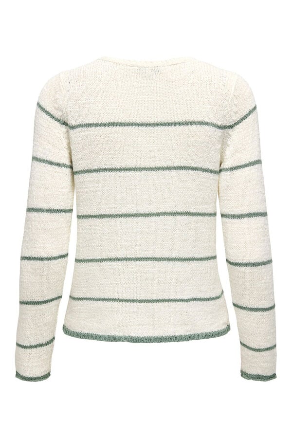 Only Jersey de cuello de pico blanco