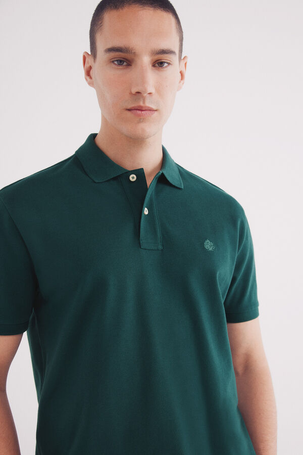 Springfield Polo piqu&eacute; b&aacute;sico regular fit verde