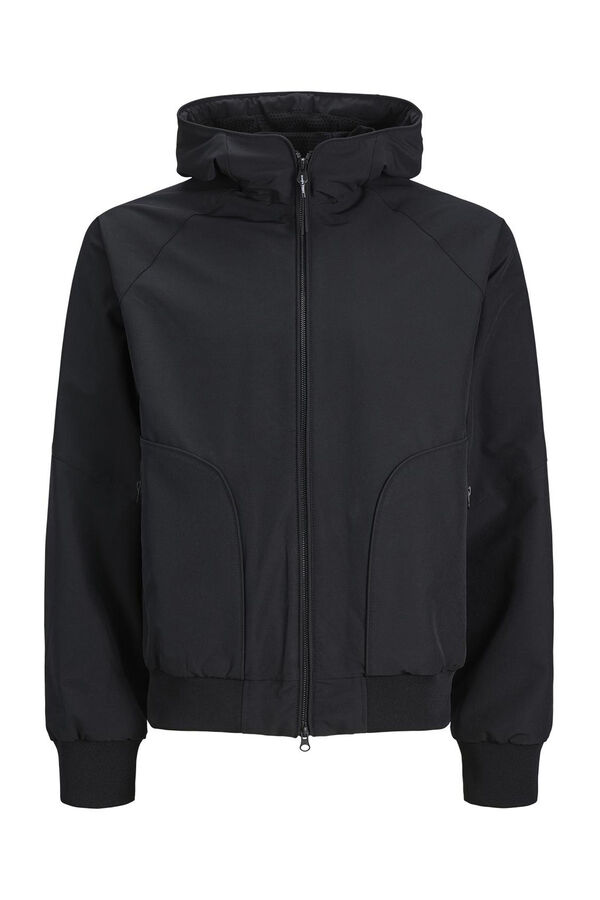 Jack & Jones Jaqueta bomber com capuz preto