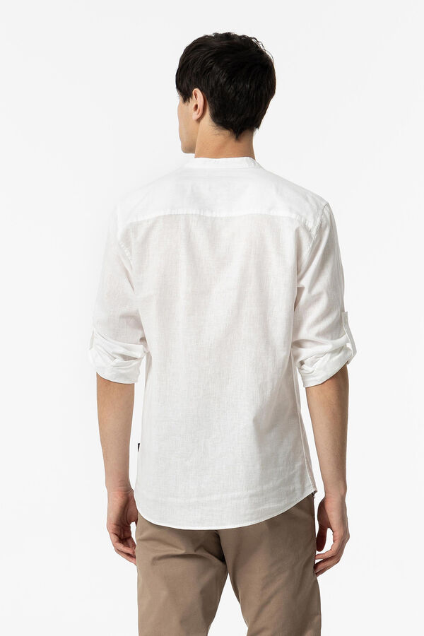 Tiffosi Camisa Regular Fit Linho branco