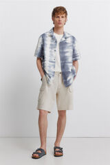 Springfield Bermuna lino cargo comfort fit blanco