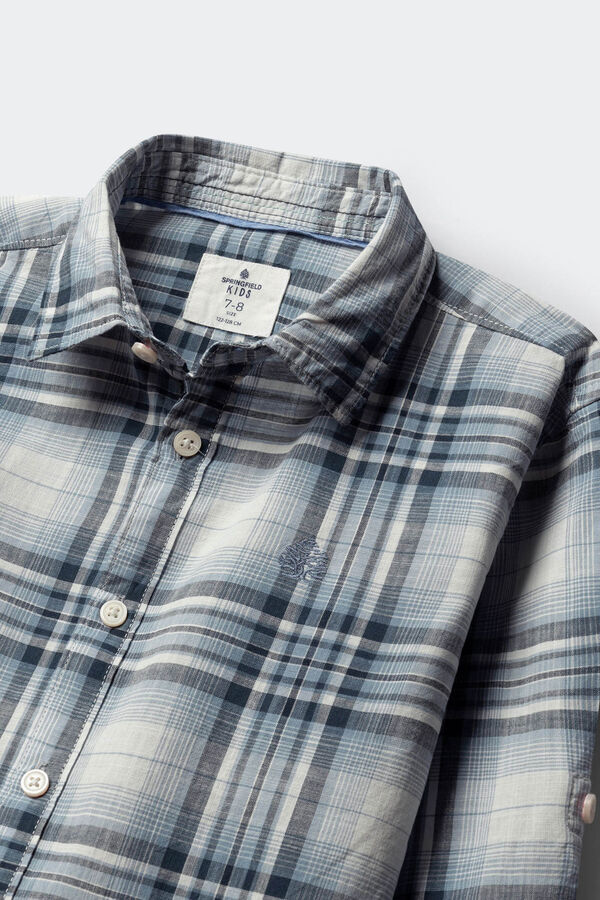 Springfield Kids Camisa cuadros le&ntilde;ador ni&ntilde;o azul