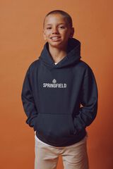 Springfield Kids Sudadera capucha logo ni&ntilde;o azul