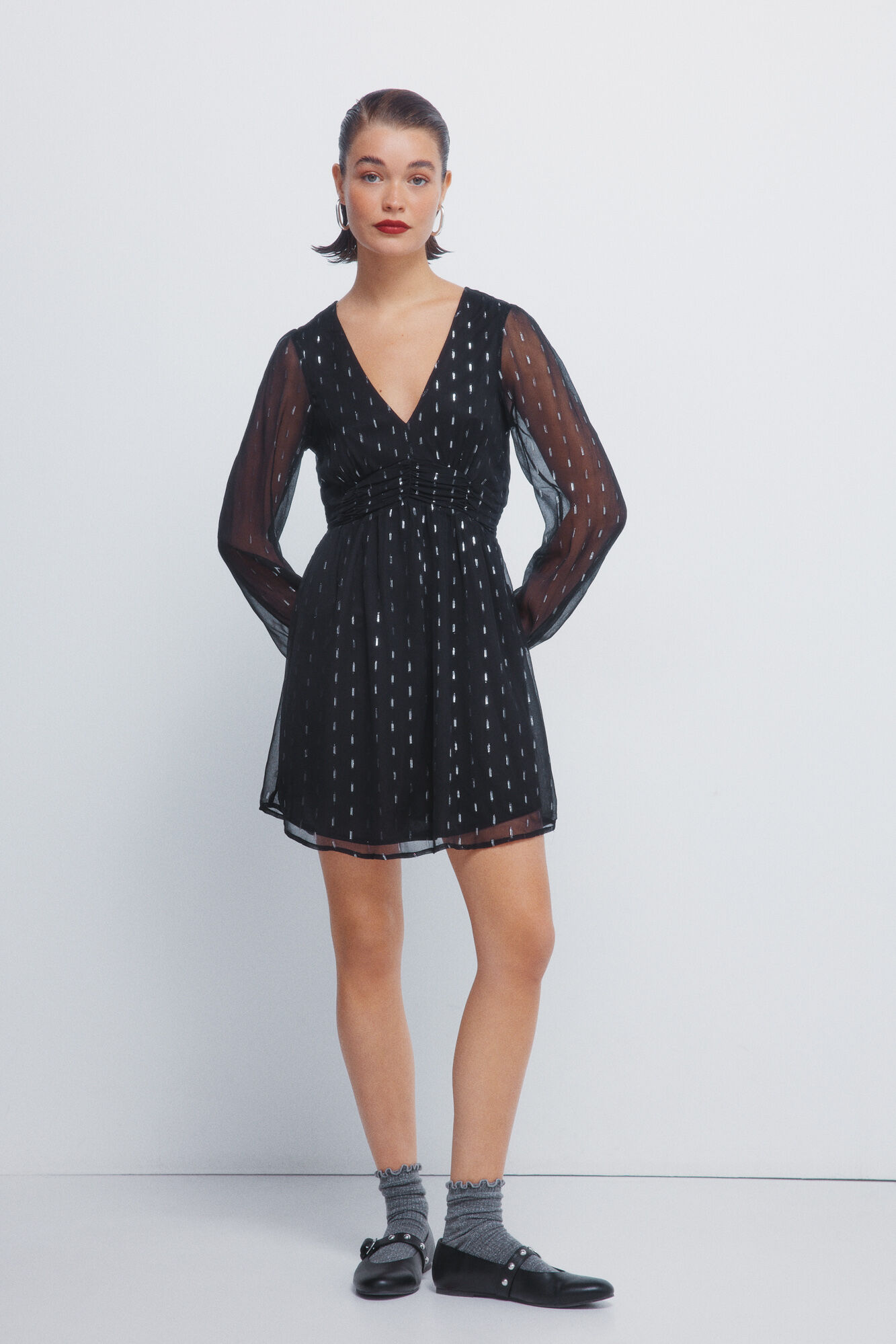 Springfield Vestido curto com detalhes em lurex
