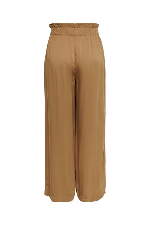 Only Cal&ccedil;as largas tecido flu&iacute;do cinzento