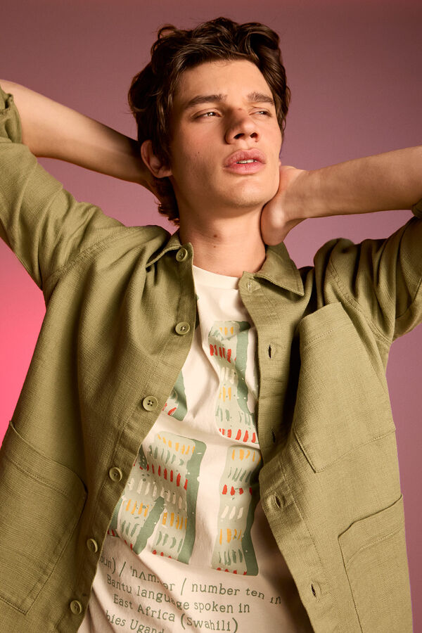 Springfield Camiseta do Projeto Beb&ecirc;s de Uganda bege