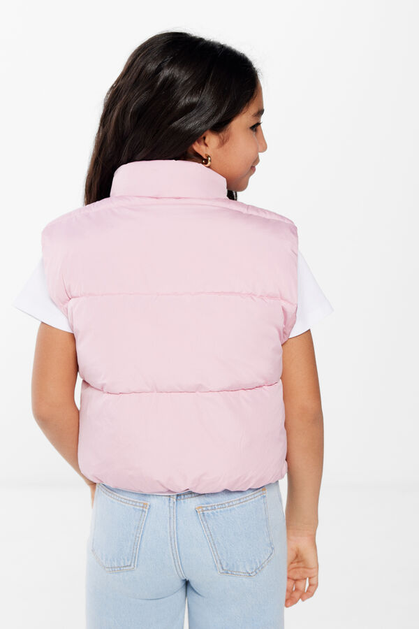 Springfield Kids Colete acolchoado para menina rosa
