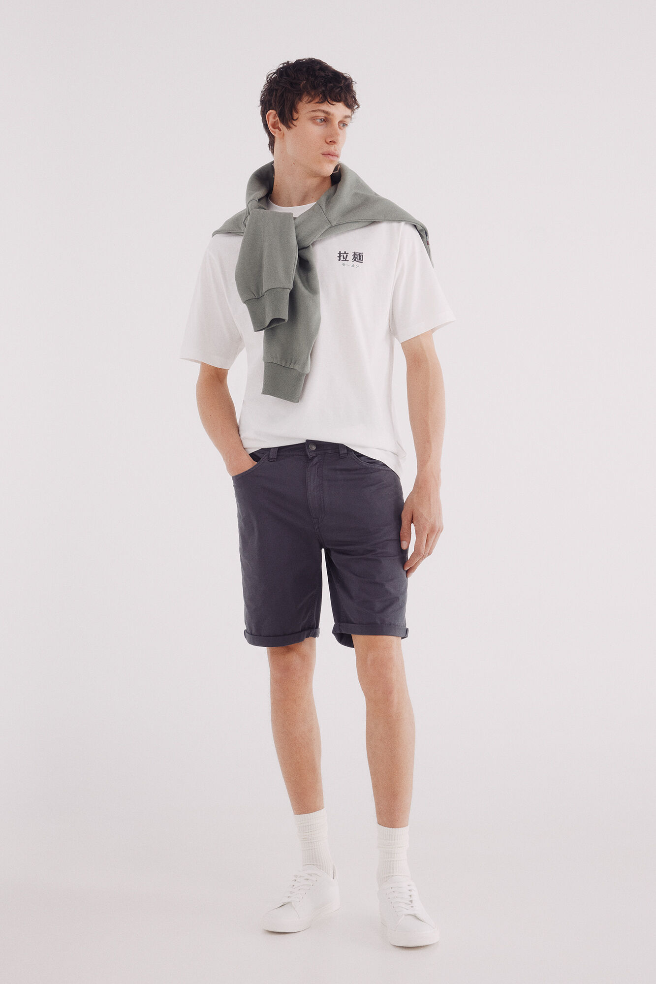 Springfield Bermuda cor clara lavada slim fit