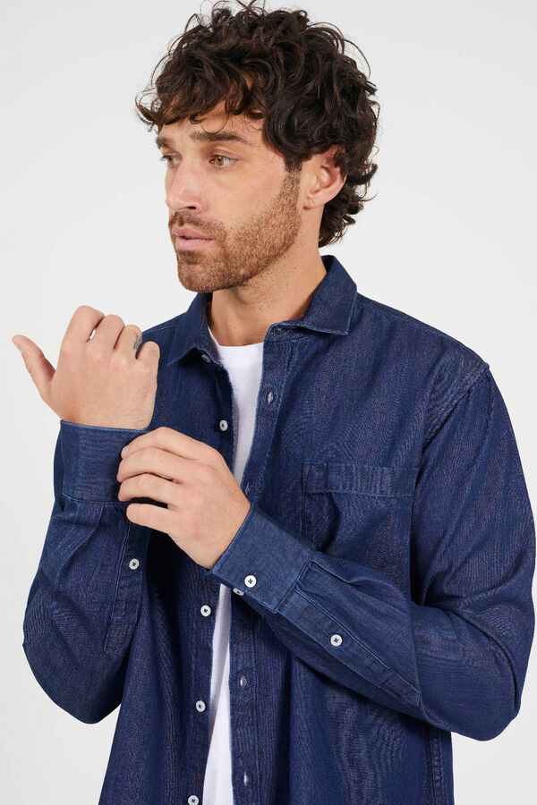 Brave Soul Camisa de manga comprida azul