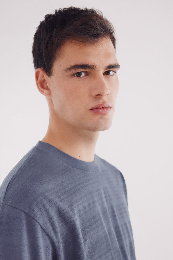 Springfield Camiseta raya piqué azul