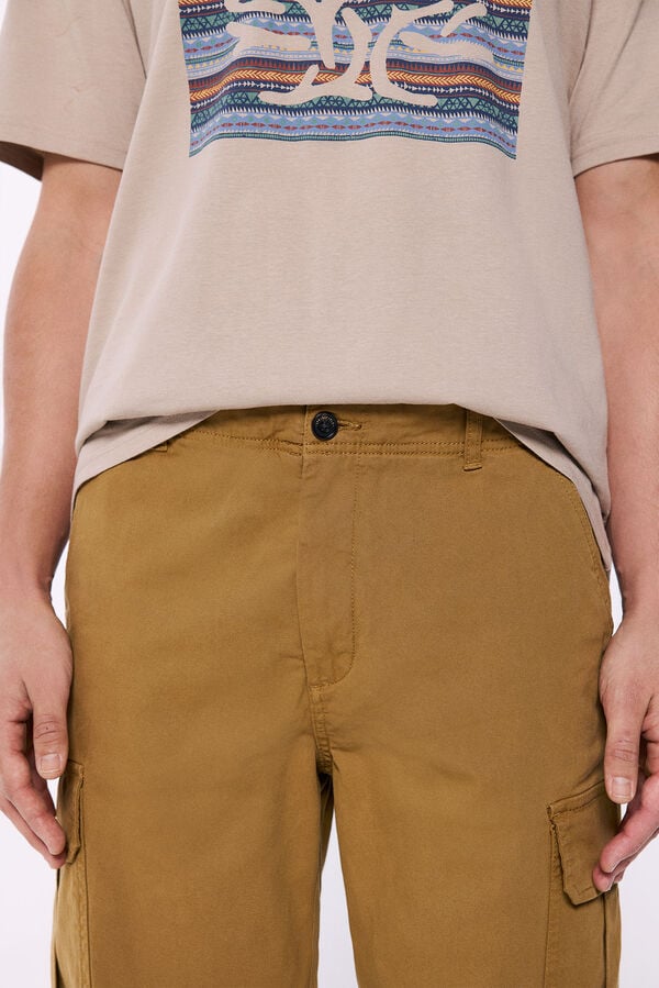 Springfield Pantal&oacute;n cargo lavado nude