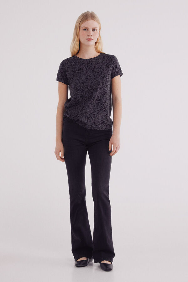 Springfield T-shirt animal print cinzento