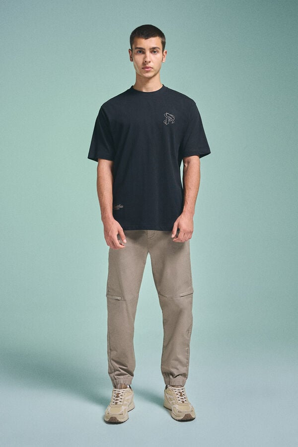 Springfield Pantal&oacute;n cargo confort slim fit nude