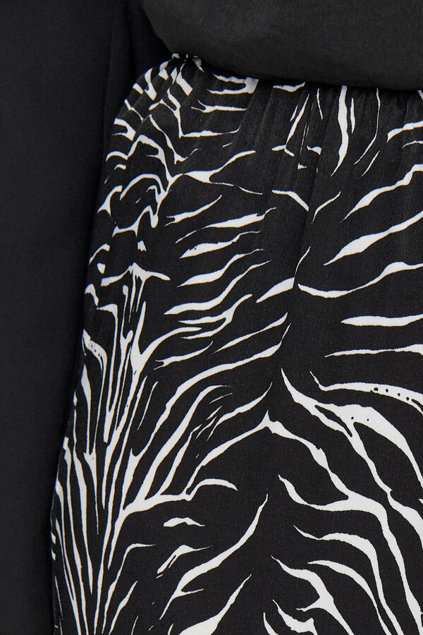 Springfield Pantalón animal print negro