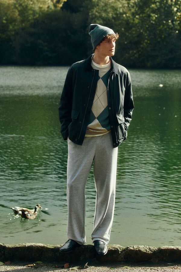 Springfield Pantal&oacute;n chandal ancho gris