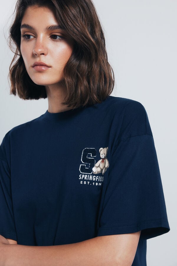 Springfield Camisola gr&aacute;fica azul