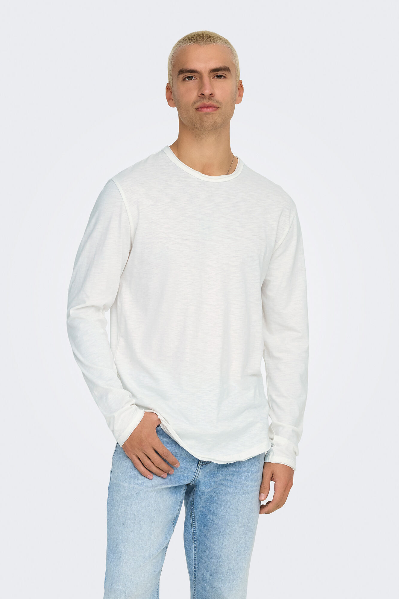 Only & Sons Camiseta manga larga de hombre long line fit.
