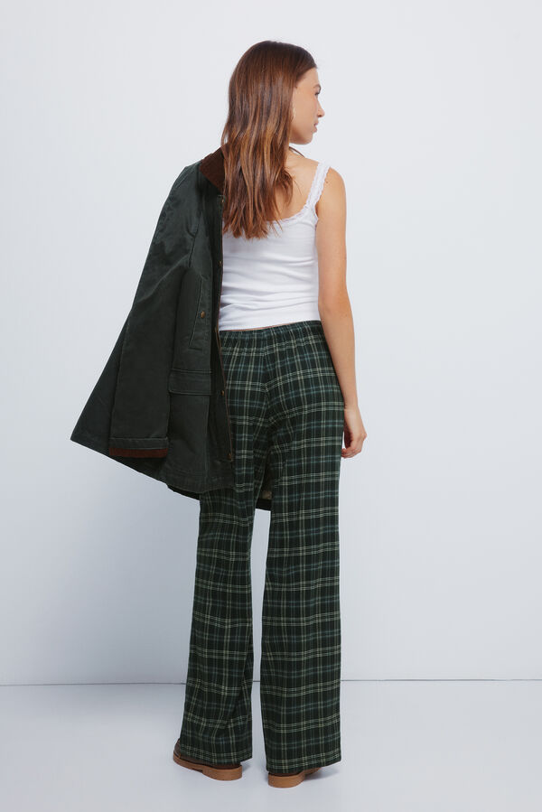 Springfield Cal&ccedil;as jogger xadrez verde