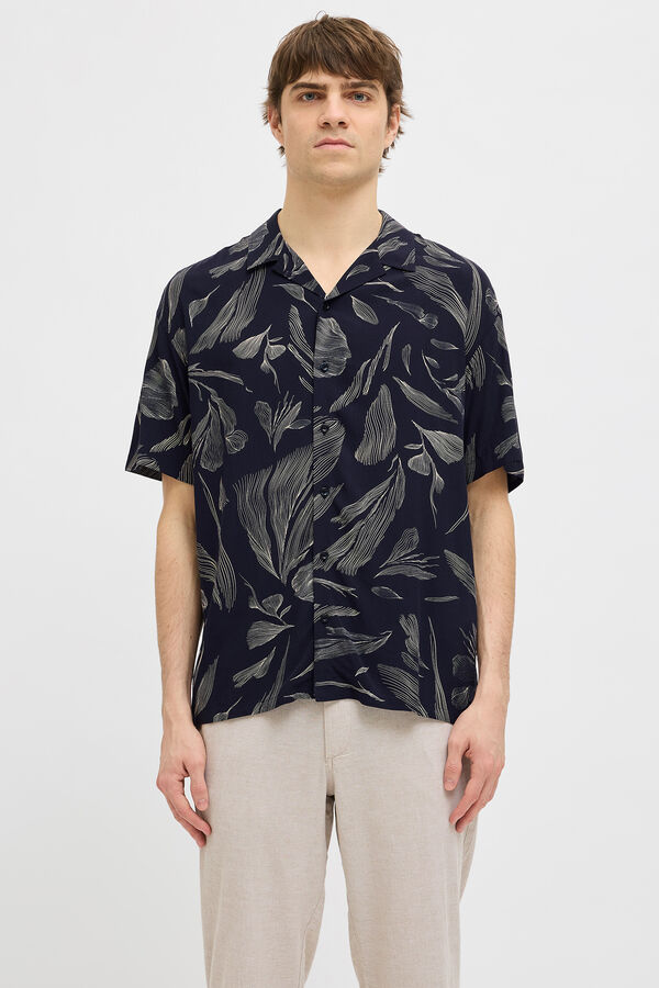 JJ REBEL Camisa de mangas curta com ajuste confortável  azul