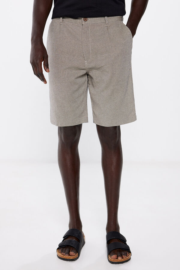 Springfield Bermuda algodão comfort fit castanho