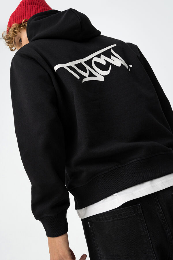 Tiffosi Young Hoodie estampado negro