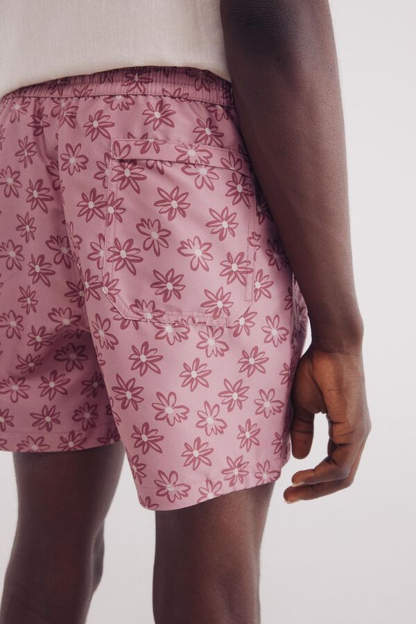 Springfield Fato de banho estampado de flores vermelho