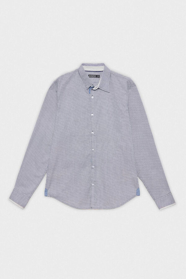 Inside Camisa Estampado Geometrico azul