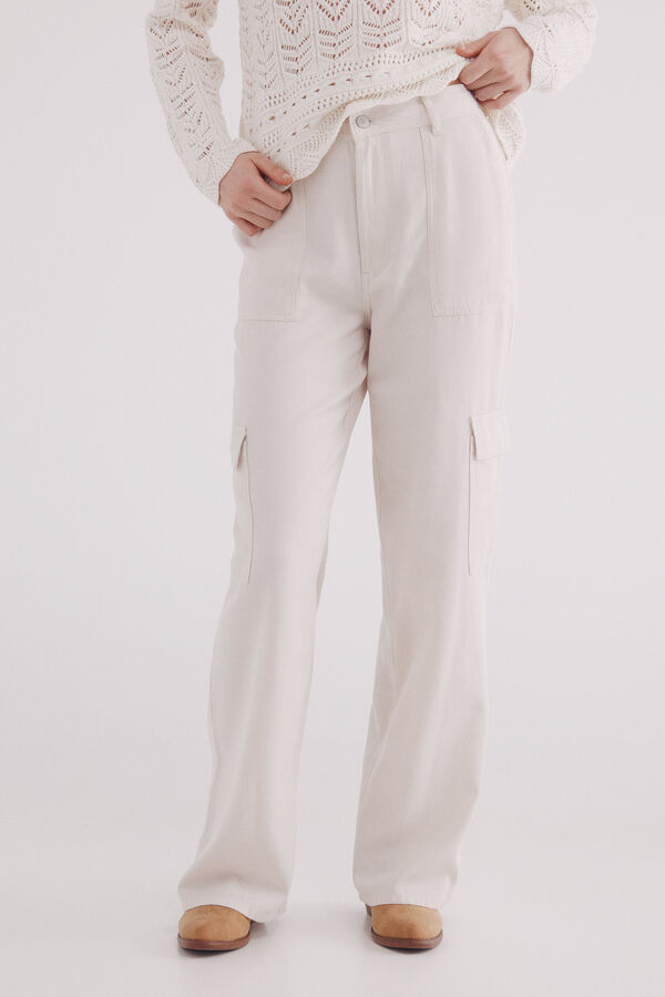 Springfield Pantal&oacute;n cargo ligero beige