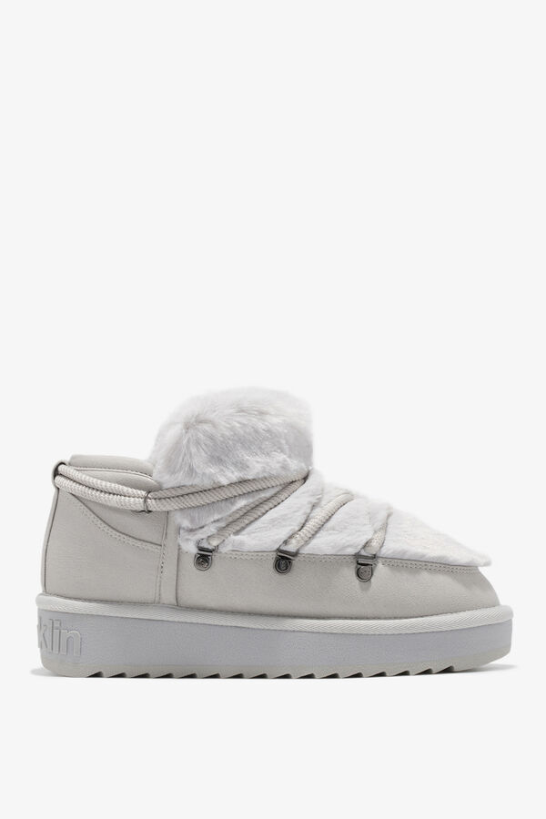 D. Franklin Botines Nordic bajos con forro de pelo interior gris
