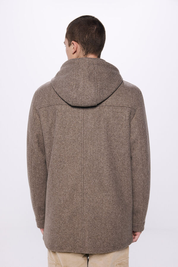 Springfield Parka de efeito l&atilde; capuz cru