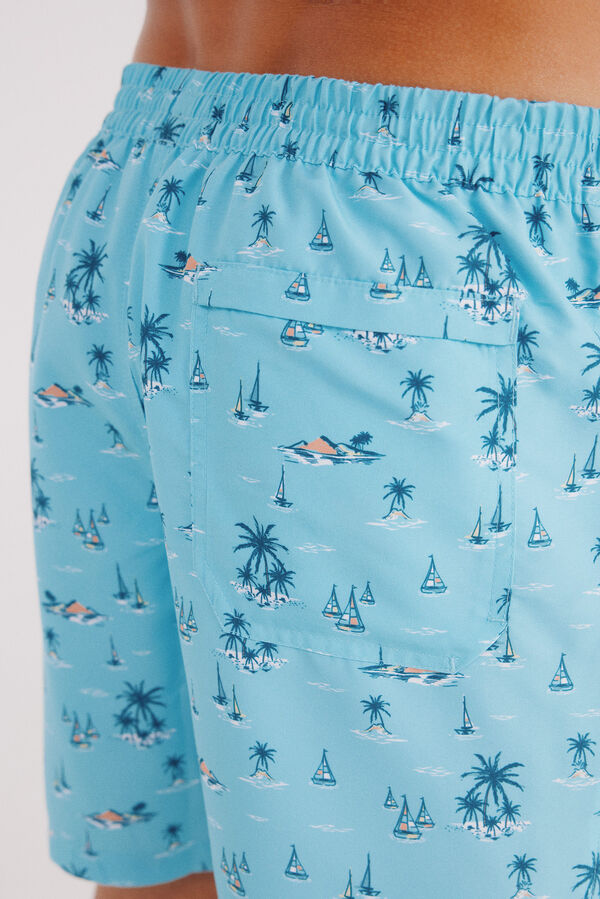 Springfield Mai&ocirc; com estampado de ilha azul