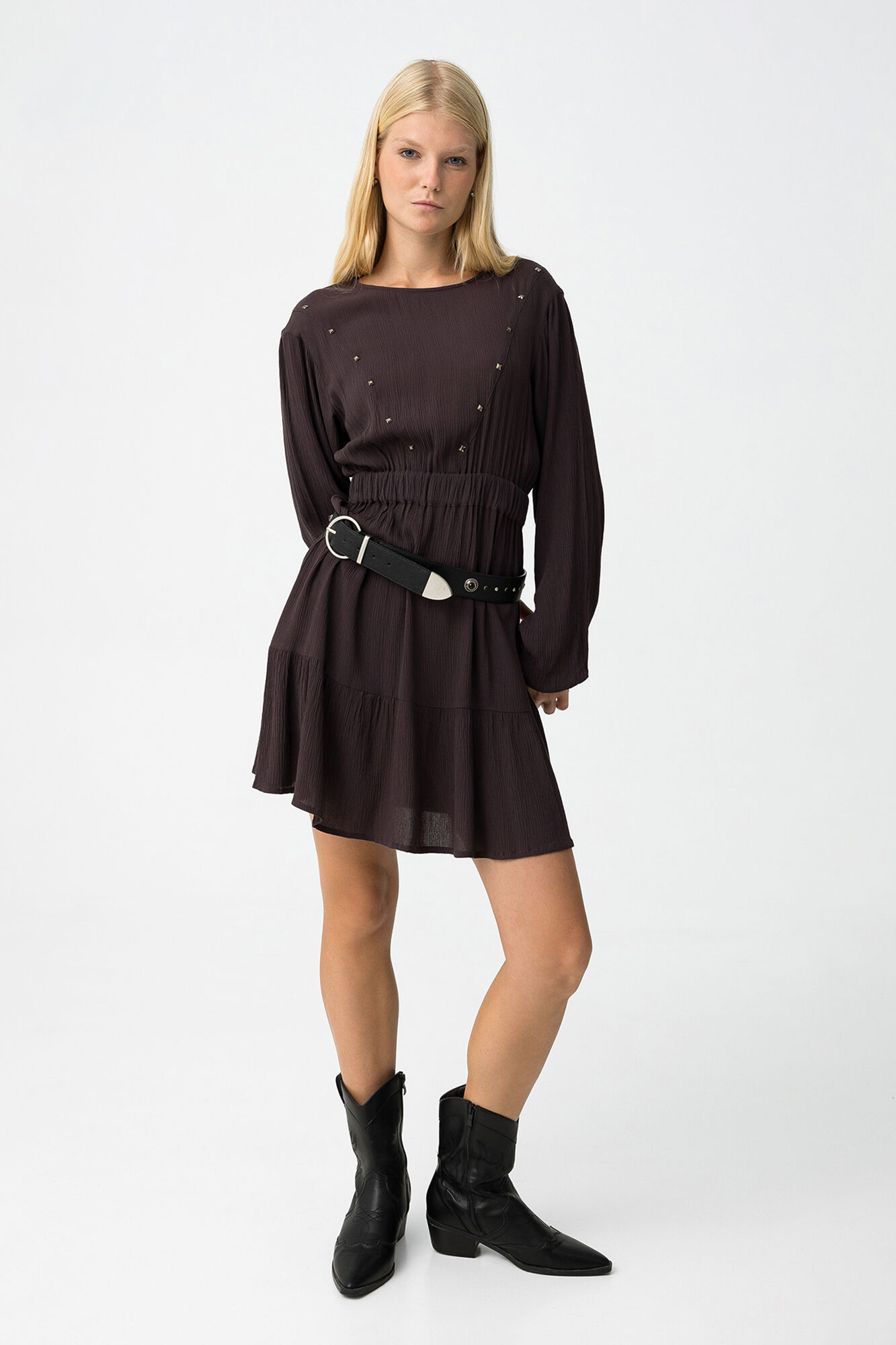 Tiffosi Vestido con Detalles Met&aacute;licos