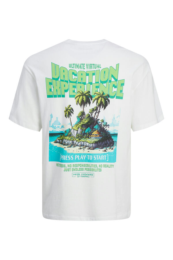 Jack & Jones PLUS T-shirt wide fit Plus branco