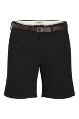 Jack & Jones PLUS Bermudas chino con cintur&oacute;n negro