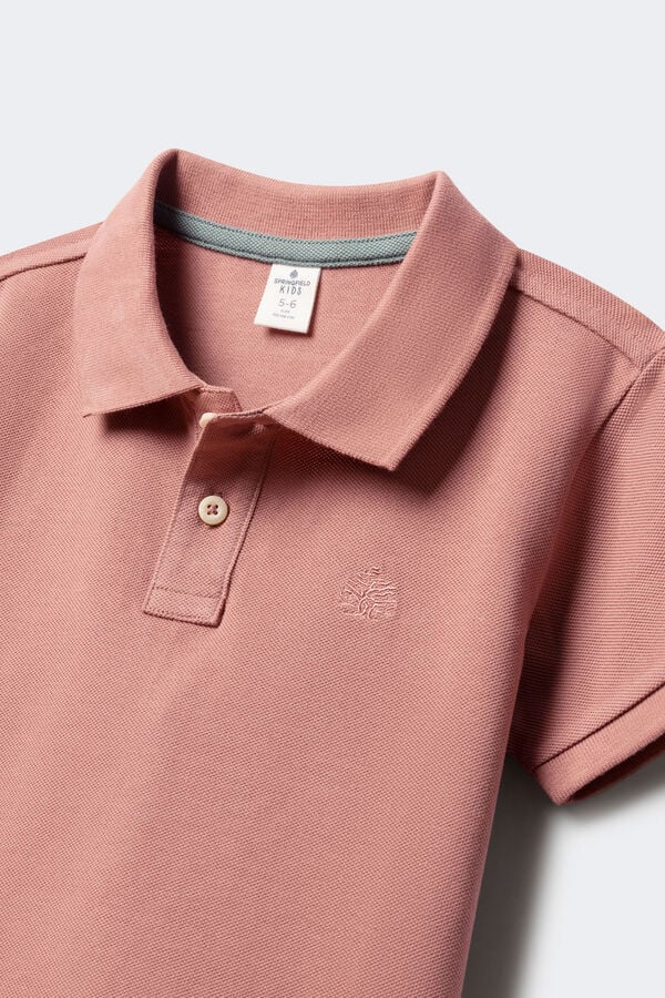 Springfield Kids Polo b&aacute;sico menino rosa