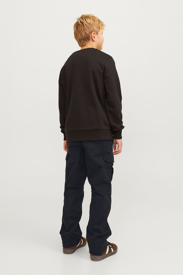 Jack & Jones Junior Pantal&oacute;n cargo regular fit negro