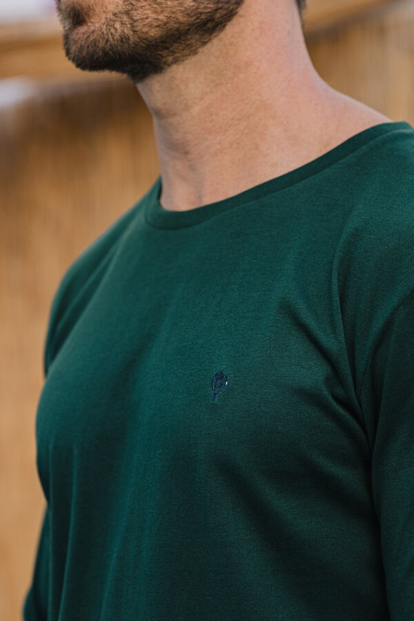 Celopman Camiseta Básica M/L   verde