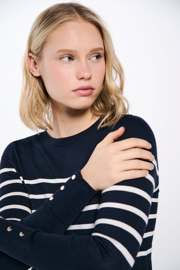 Springfield Jersey ligero botones pu&ntilde;os azul