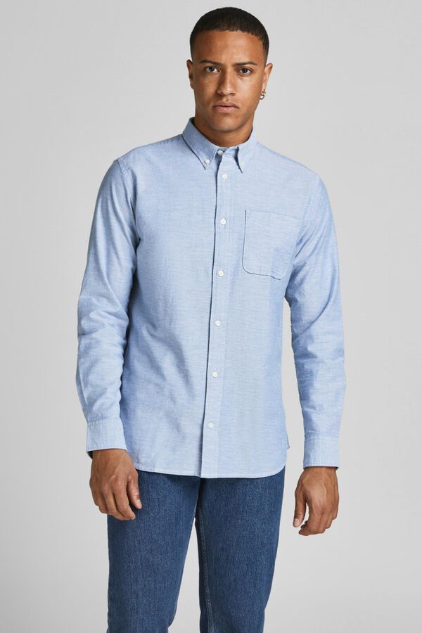 Jack & Jones Camisa oxford slim fit azul