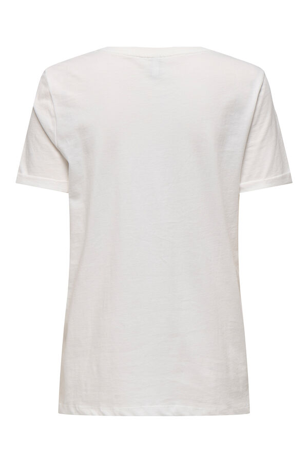 Only Camiseta com letras branco